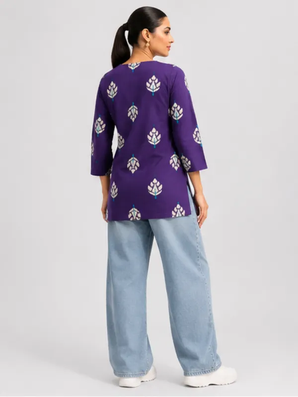 Purple_Printed_Straight_Kurti_for_Women