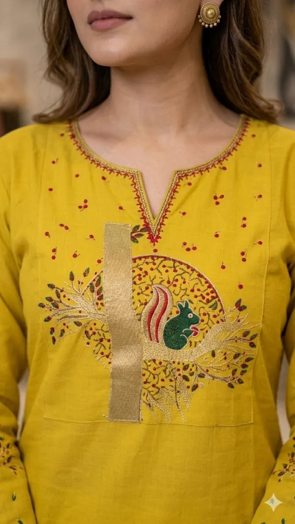 Yellow_Embroidered_Straight_Kurta_Set_for_Women