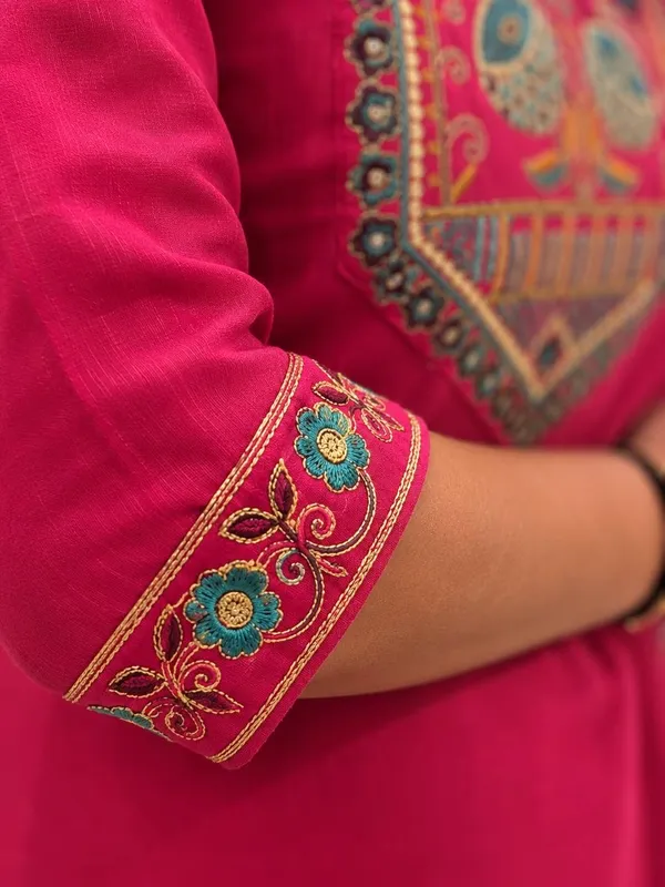 Pink_Embroidered_Straight_Kurta_for_Women