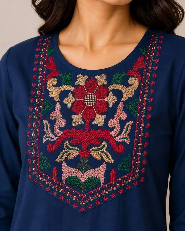 Navy_Embroidered_Straight_Kurta_Set_for_Women