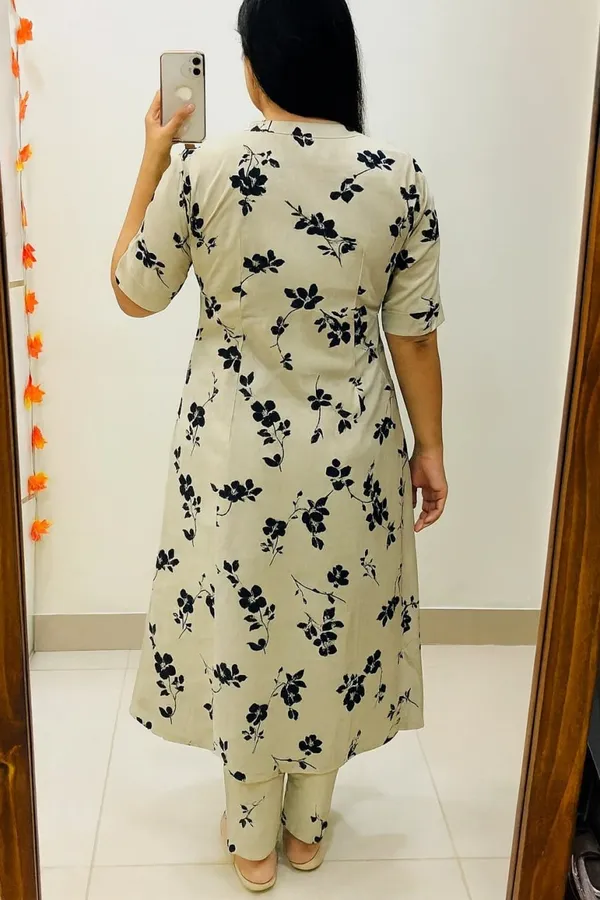 Cream_Floral_Print_Kurta_Set_for_Women