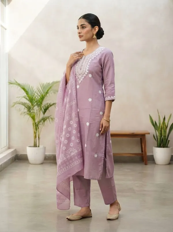 Lavender_Printed_Straight_Fit_Kurta_Set_for_Women