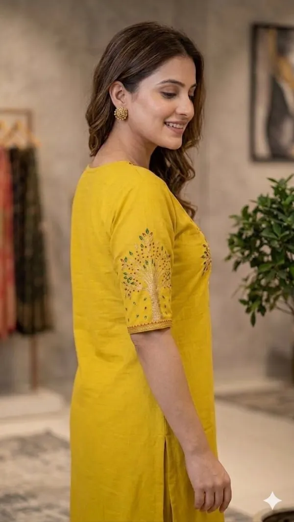 Yellow_Embroidered_Straight_Kurta_Set_for_Women