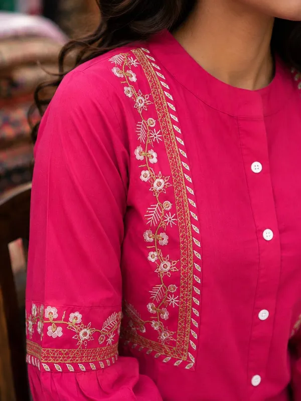 Pink_Embroidered_Straight_Kurti_for_Women