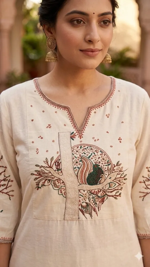 Beige_Embroidered_Straight_Kurta_Set_for_Women
