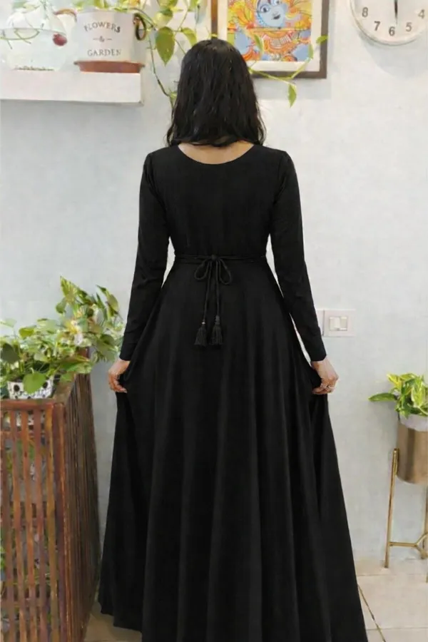 Black_Full_Length_Maternity_Dress_for_Women