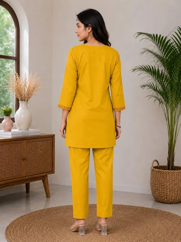 Yellow_Embroidered_Straight_Kurta_Set_for_Women