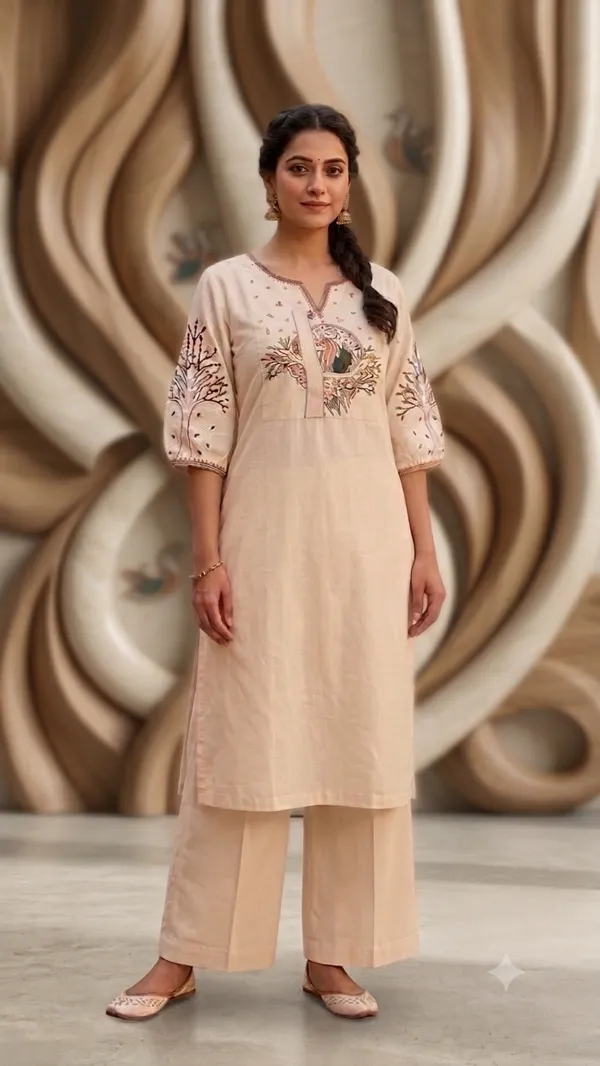 Beige_Embroidered_Straight_Kurta_Set_for_Women