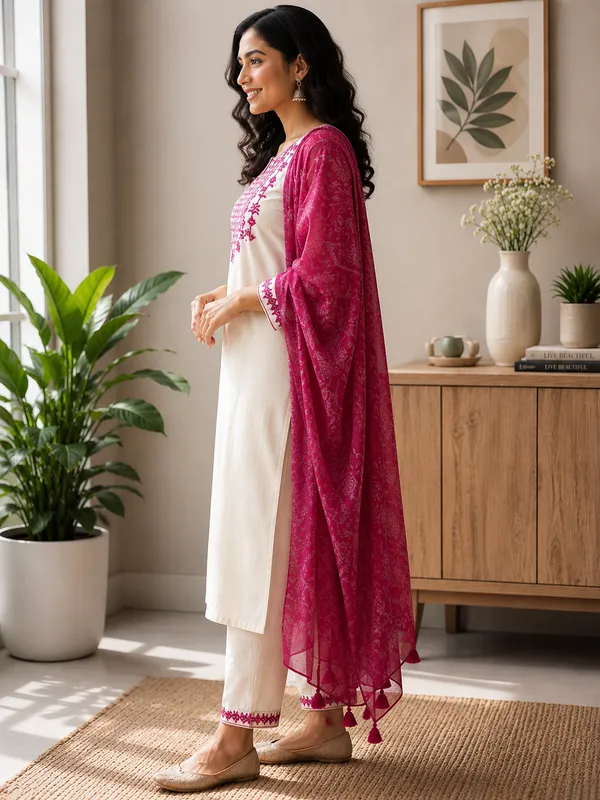 Off_White_Embroidered_Straight_Kurta_Set_For_Women
