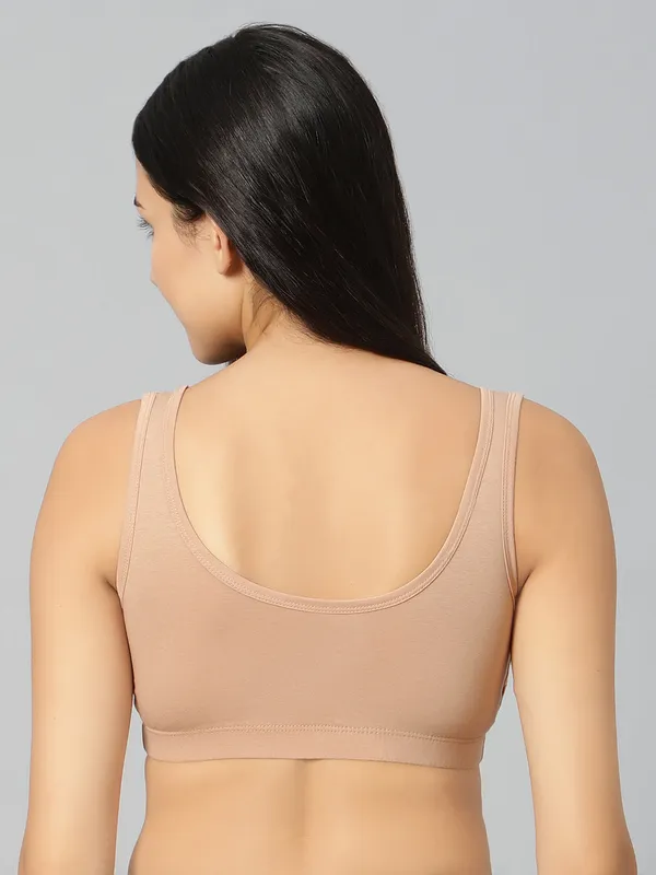 Bluenixie_Bn3014_Sproty_Slip_On_Medium_Impact_Sports_Bra_Lounge_Bra_Nude_Skin