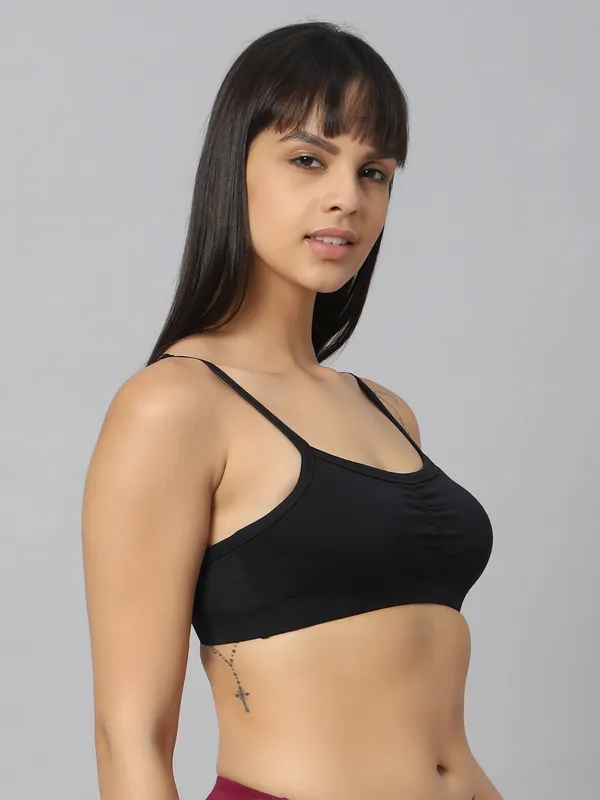 Bluenixie_Bn3815_Teenager_Cotton_Stretch_Bra_Black