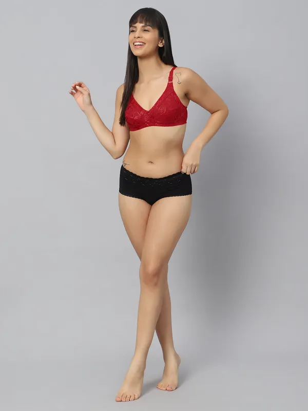 Bluenixie_Bnf356_Luxuria_Full_Coverage_Bra_Jaquard_Print_Red_Bnf356_Butterfly