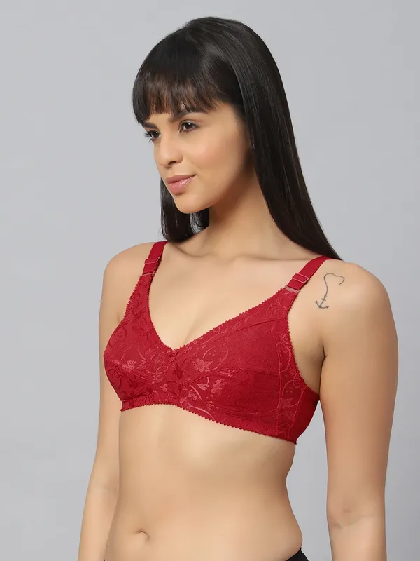 Bluenixie_Bnf356_Luxuria_Full_Coverage_Bra_Jaquard_Print_Red_Bnf356_Butterfly