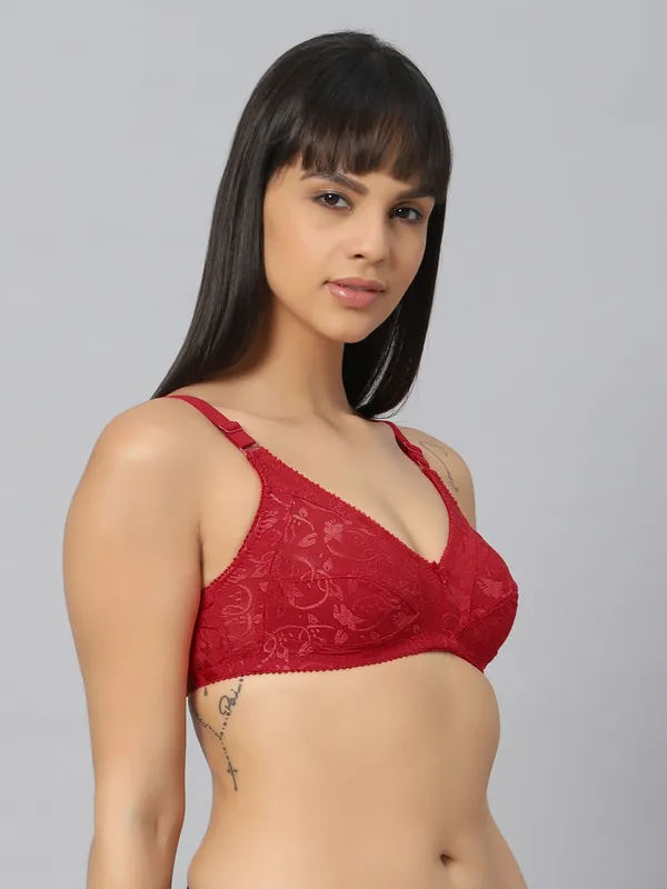 Bluenixie_Bnf356_Luxuria_Full_Coverage_Bra_Jaquard_Print_Red_Bnf356_Butterfly