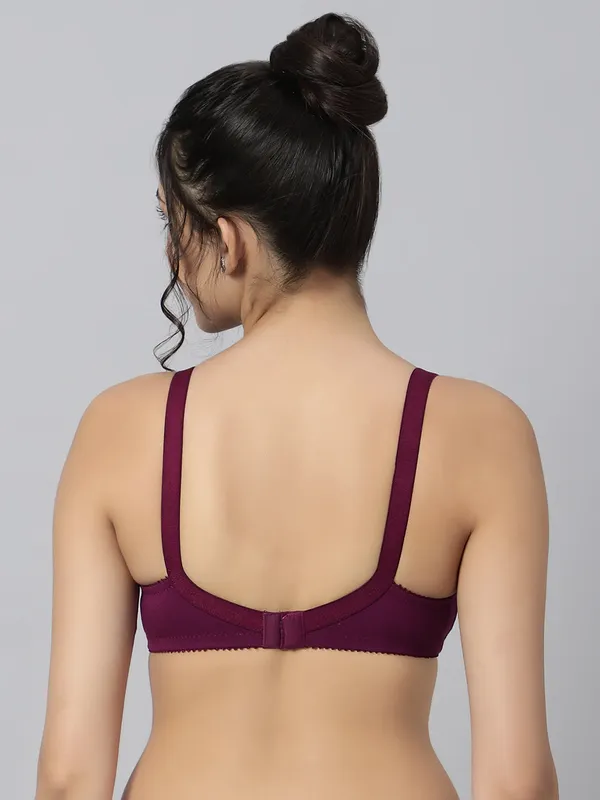 Bluenixie_Bn0210_Luxuriant_Cotton_Rich_Full_Coverage_T_Shirt_Bra_Wine