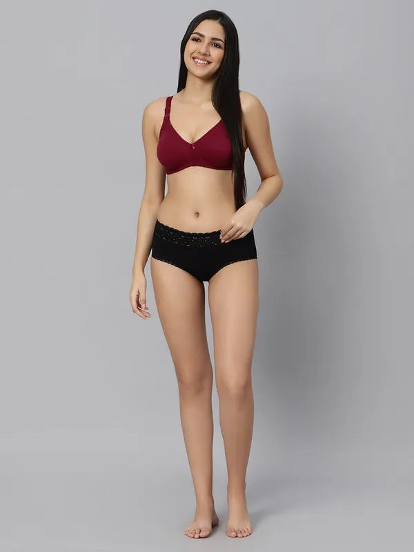 Bluenixie_Bn0210_Luxuriant_Cotton_Rich_Full_Coverage_T_Shirt_Bra_Maroon