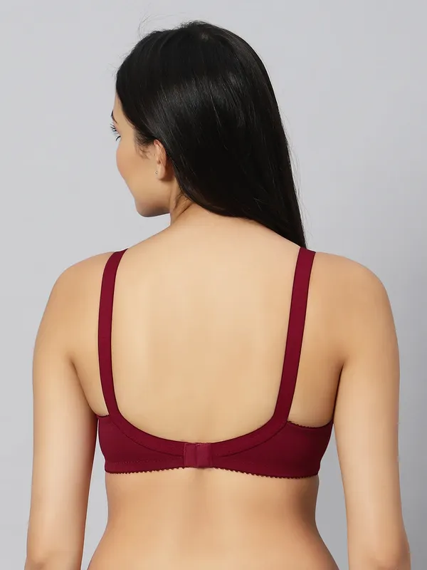 Bluenixie_Bn0210_Luxuriant_Cotton_Rich_Full_Coverage_T_Shirt_Bra_Maroon