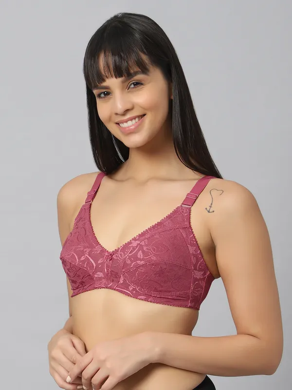 Bluenixie_Bnf356_Luxuria_Full_Coverage_Bra_Jaquard_Print_Salmon_Bnf356_Butterfly