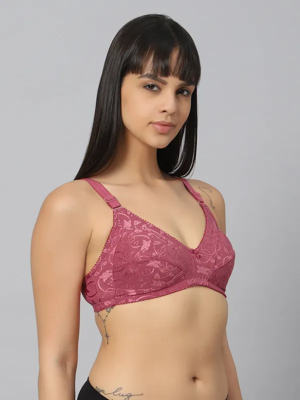 Bluenixie_Bnf356_Luxuria_Full_Coverage_Bra_Jaquard_Print_Salmon_Bnf356_Butterfly