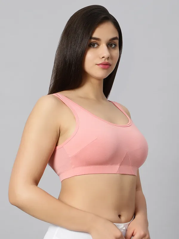 Bluenixie_Bn3014_Sproty_Slip_On_Medium_Impact_Sports_Bra_Lounge_Bra_Peach