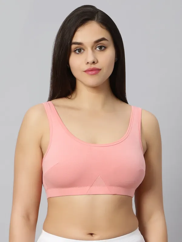 Bluenixie_Bn3014_Sproty_Slip_On_Medium_Impact_Sports_Bra_Lounge_Bra_Peach