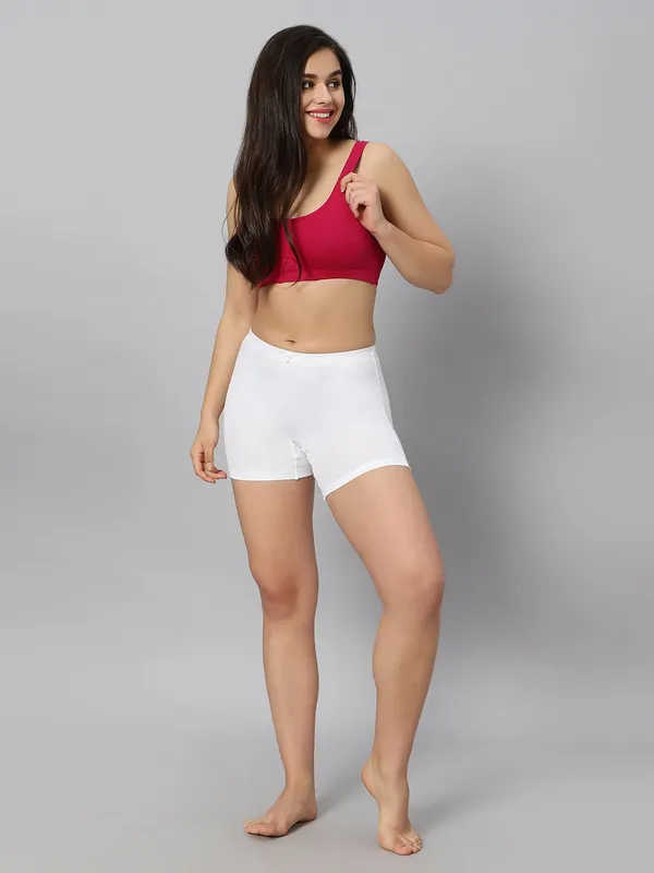 Bluenixie_Bnsl0020_Semilongs_Anti_Chaffing_Stretch_Cotton_Boys_Shorts_White