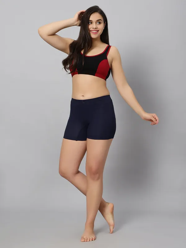 Bluenixie_Bnsl0020_Semilongs_Anti_Chaffing_Stretch_Cotton_Boys_Shorts_N_Blue