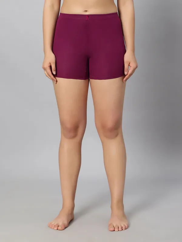Bluenixie_Bnsl0020_Semilongs_Anti_Chaffing_Stretch_Cotton_Boys_Shorts_Wine