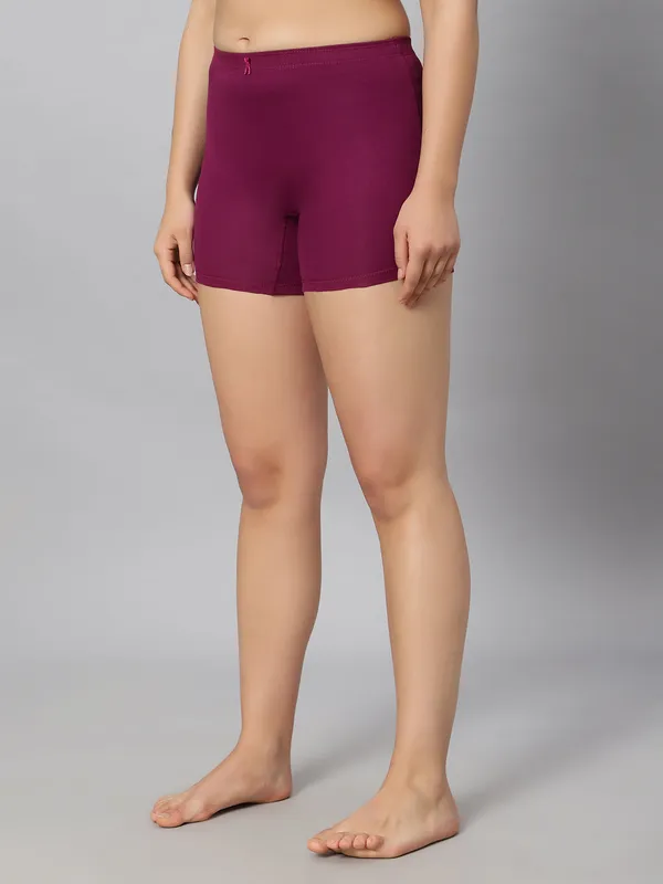 Bluenixie_Bnsl0020_Semilongs_Anti_Chaffing_Stretch_Cotton_Boys_Shorts_Wine