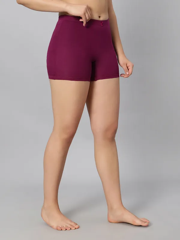 Bluenixie_Bnsl0020_Semilongs_Anti_Chaffing_Stretch_Cotton_Boys_Shorts_Wine