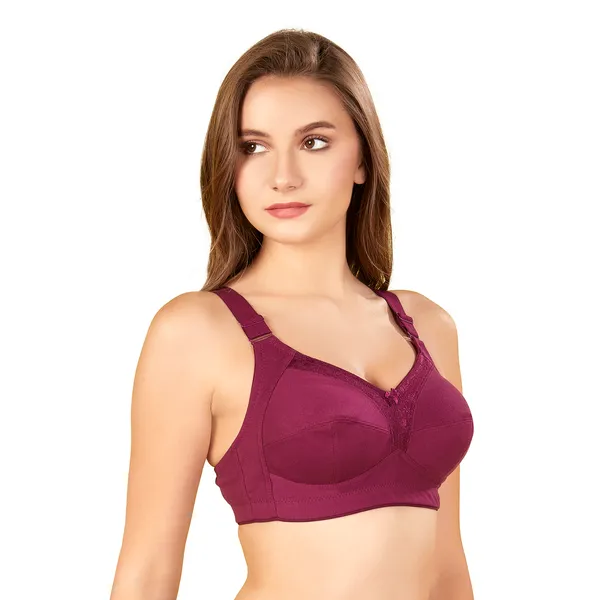 Bluenixie_Bn2204_Monica_Plus_Size_Cotton_Rich_Full_Coverage_Bra_Wine