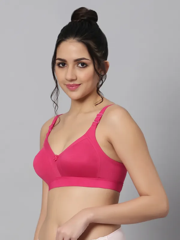 Bluenixie_Bn2514_Teesta_C_D_Cups_Cotton_Rich_Full_Coverage_T_Shirt_Bra_Fuchsia