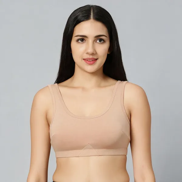 Bluenixie_Bn3014_Sproty_Slip_On_Medium_Impact_Sports_Bra_Lounge_Bra_Nude_Skin