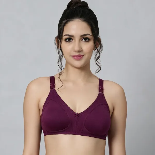 Bluenixie_Bn0210_Luxuriant_Cotton_Rich_Full_Coverage_T_Shirt_Bra_Wine