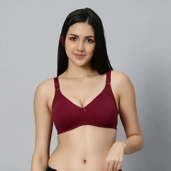 Bluenixie_Bn0210_Luxuriant_Cotton_Rich_Full_Coverage_T_Shirt_Bra_Maroon