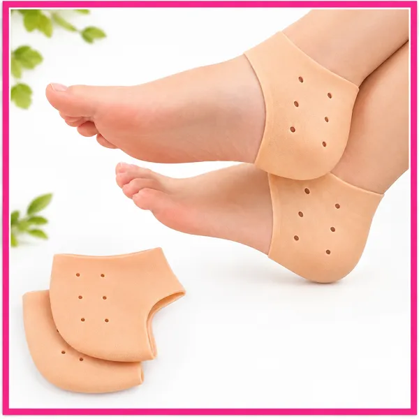 Peach_Rubber_Ventilated_Heel_Protector_Sleeves