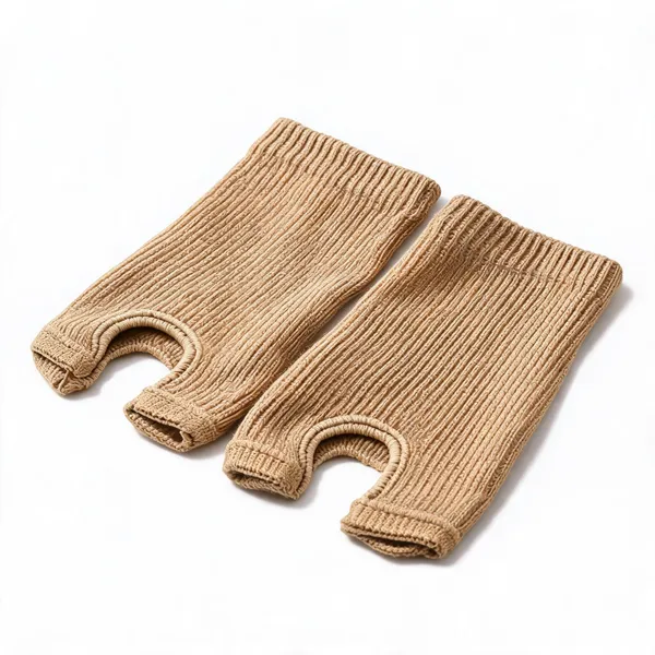 Beige_Stretch_Knit_Open_Toe_Foot_Sleeves