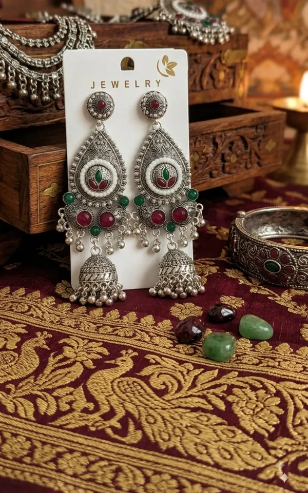 Silver_Oxidized_Jhumka_Earrings_for_Women