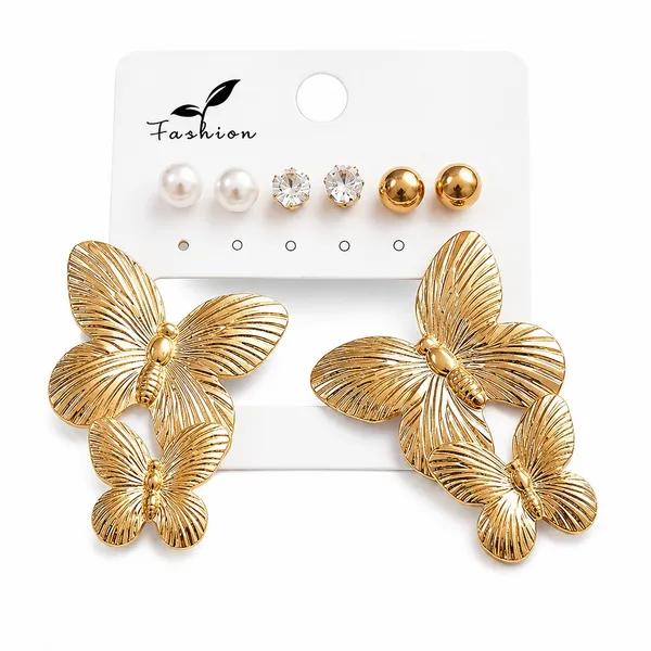 Gold_Tone_Butterfly_Earrings_Set_for_Women