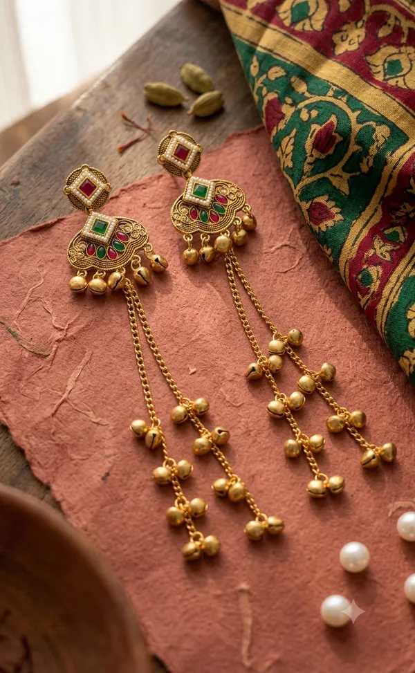 Gold_Tone_Multicolor_Stone_Long_Drop_Earrings_for_Women