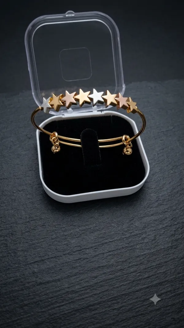 Gold_Tone_Star_Charm_Bangle_Bracelet_for_Women