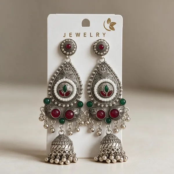 Silver_Oxidized_Jhumka_Earrings_for_Women