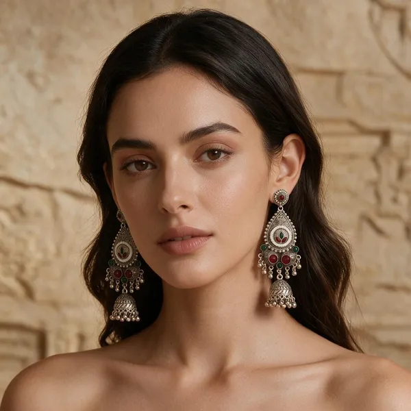 Silver_Oxidized_Jhumka_Earrings_for_Women