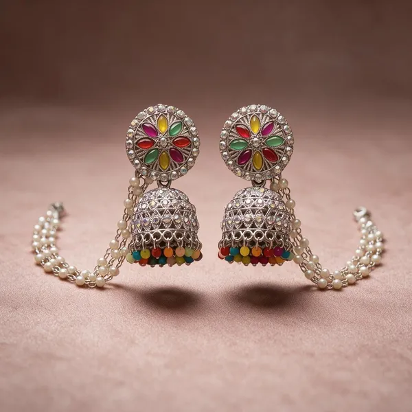 Multicolor_Stone_Embellished_Jhumka_Earrings_for_Women
