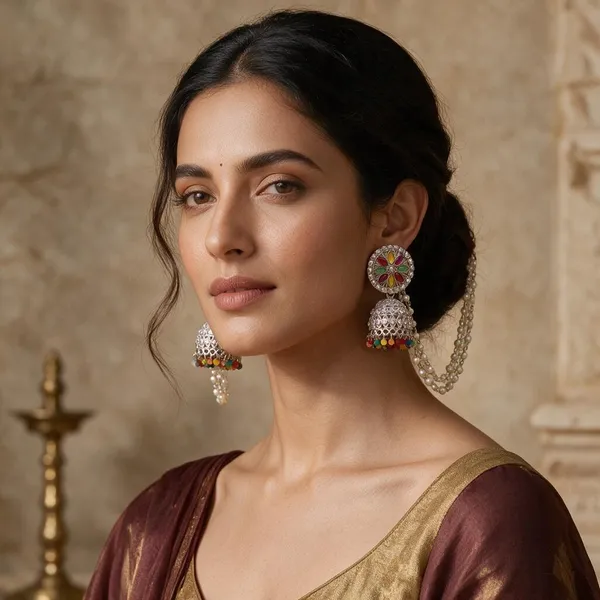Multicolor_Stone_Embellished_Jhumka_Earrings_for_Women