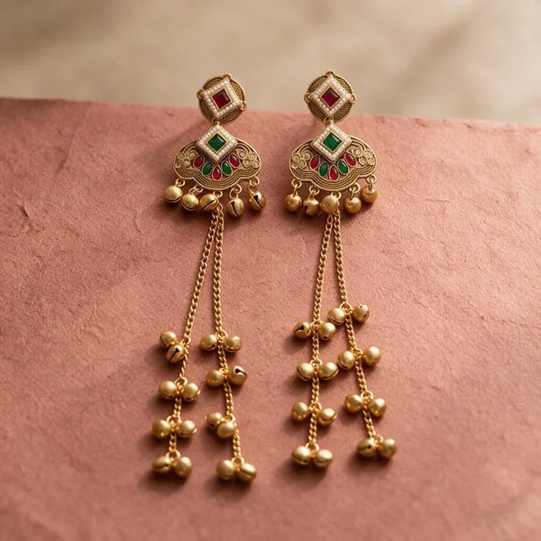 Gold_Tone_Multicolor_Stone_Long_Drop_Earrings_for_Women