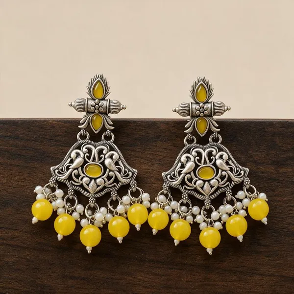 Silver_Tone_Beaded_Statement_Earrings_for_Women
