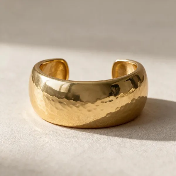 Gold_Tone_Textured_Open_Cuff_Bracelet_with_Earring_Combo_for_Women