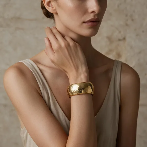 Gold_Tone_Textured_Open_Cuff_Bracelet_with_Earring_Combo_for_Women