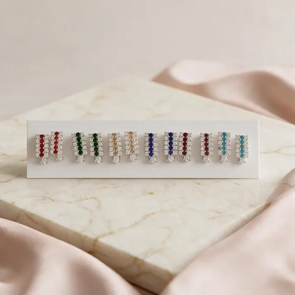 Multicolour_Crystal_bracelet_with_Earrings_combo_for_Women